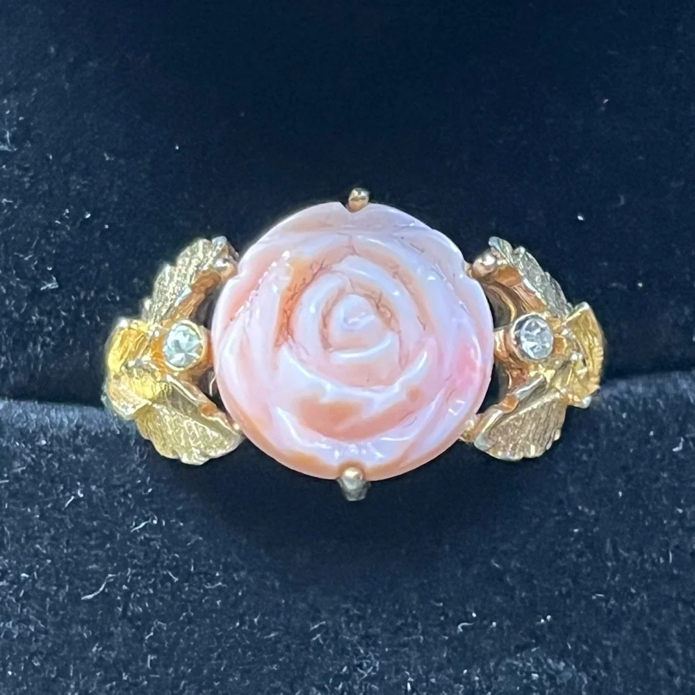 Vintage 1973 Avon Serena Rose Ring - Picture 2 of 7